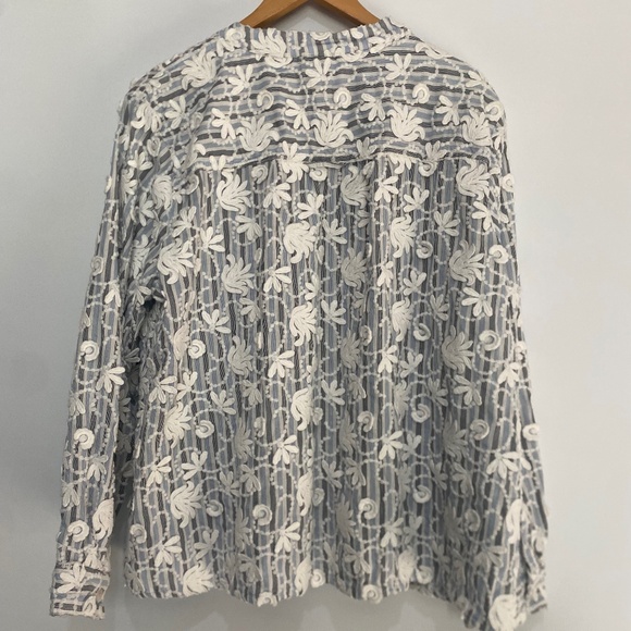 Anthropologie Pilcro XL The Whitney Trapeze Buttondown Top - Picture 4 of 14